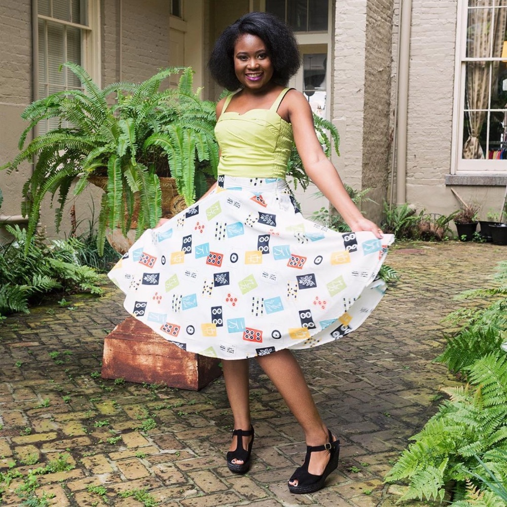 Size 6 Trashy Diva Mah Jong Circle Skirt